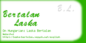 bertalan laska business card